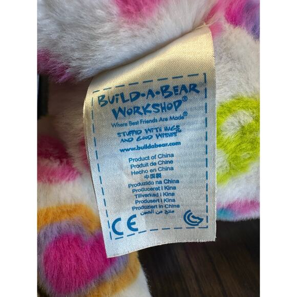 Build-A-Bear Pink White Plush Triceratops Dinosaur Plush  Stuffed Toy 18” Love - Picture 4 of 6